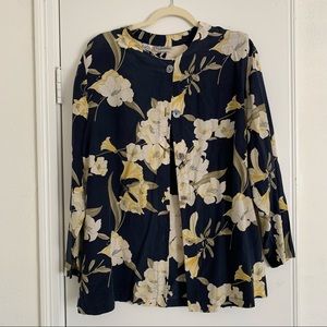 Women’s Rafaella Flower Pattern Silk Blouse